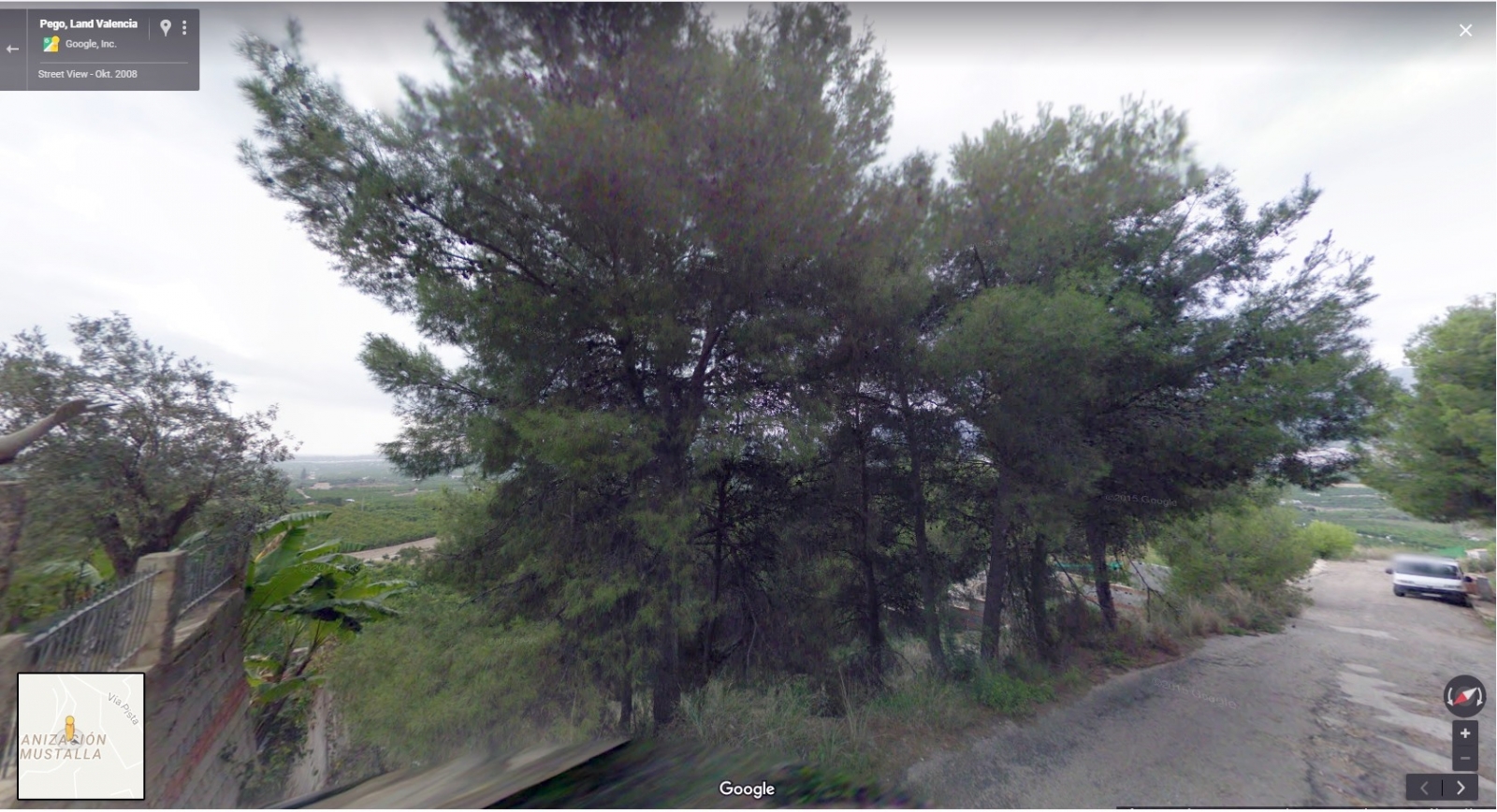 Construction possibility on a south directed plot in Monte Mostalla with beautiful sea and mountain views.