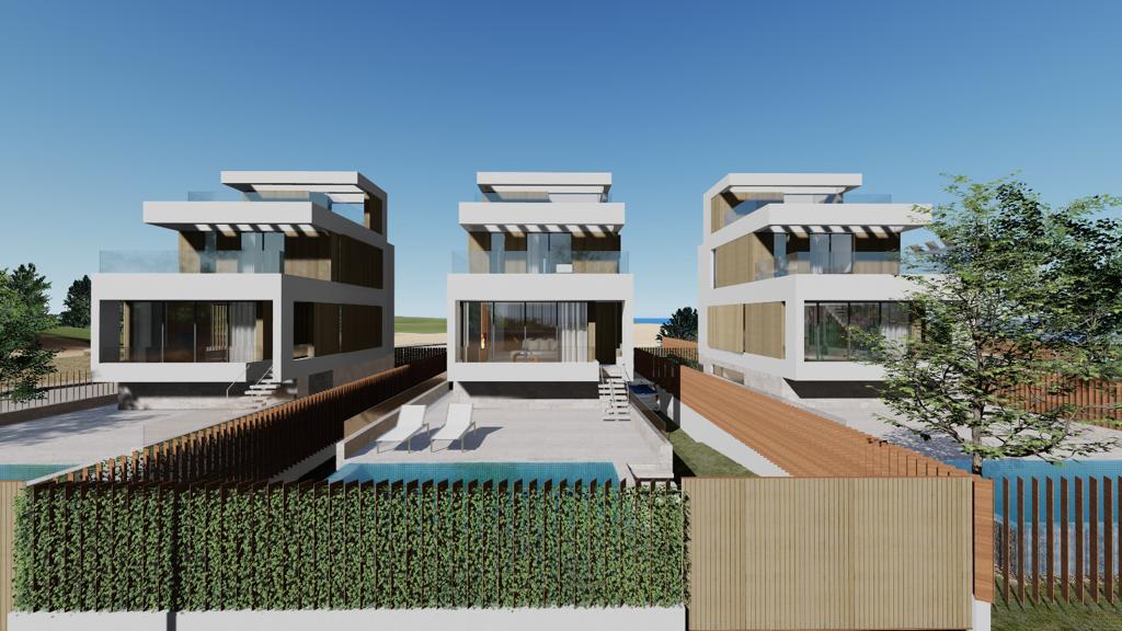 Nouvelle villa de luxe avec accès direct à la plage, non loin du port et du terrain de golf.