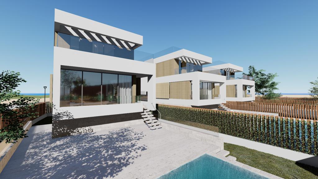 Nouvelle villa de luxe avec accès direct à la plage, non loin du port et du terrain de golf.