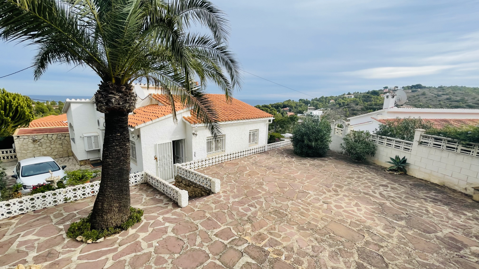 Villa in Denia with super sea views, granny flat, garage, heating, and much more! 