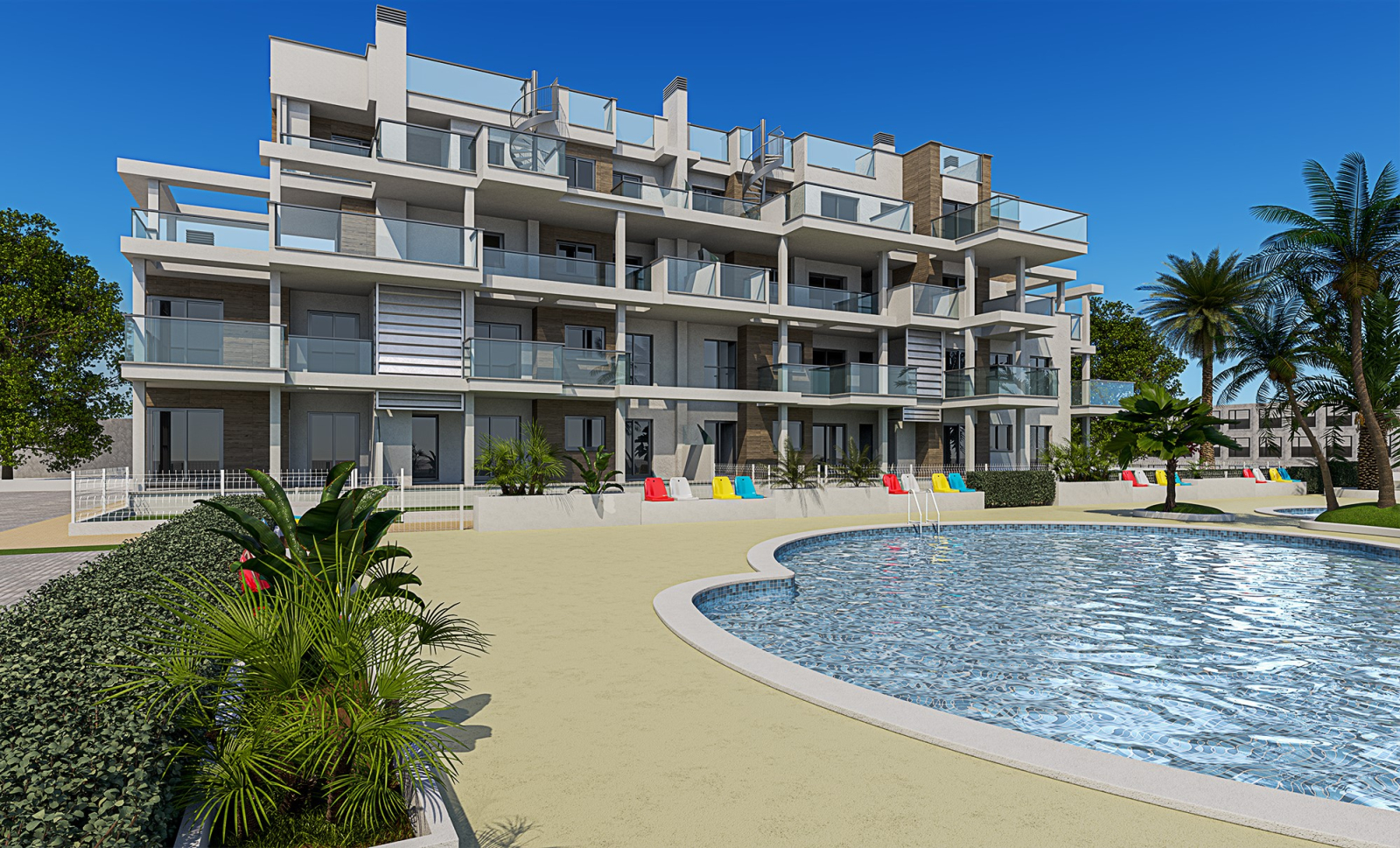 Modern residential complex in Denia km 2 of the Las Marinas road.