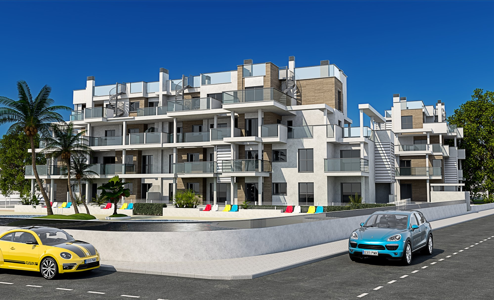 Modern residential complex in Denia km 2 of the Las Marinas road.