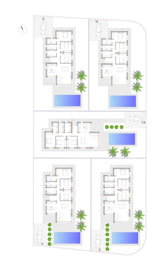 Nueva promoción villas modernas con piscina en Els Poblets. 