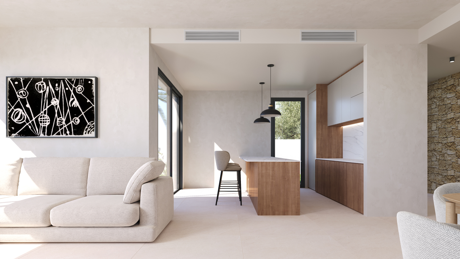 Nueva promoción villas modernas con piscina en Els Poblets. 