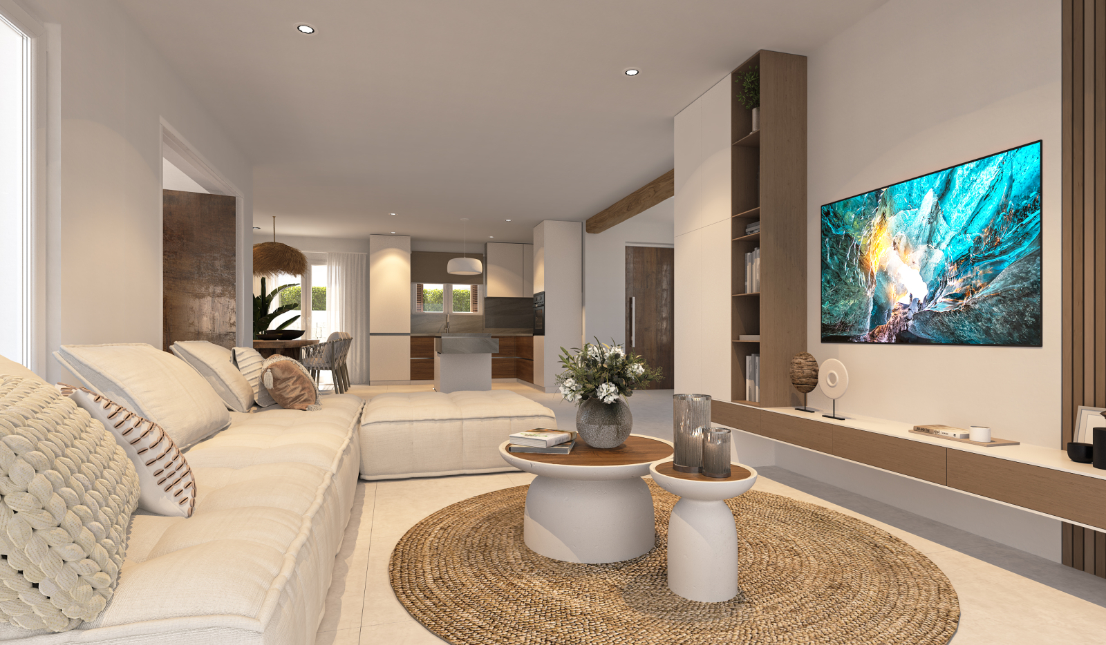 Villa neuve de 3 chambres avec piscine