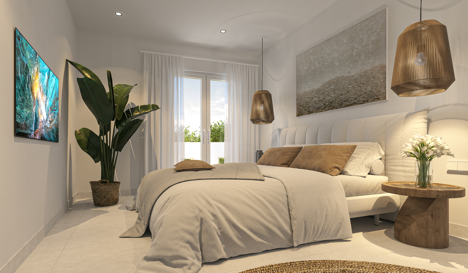 Villa neuve de 3 chambres avec piscine