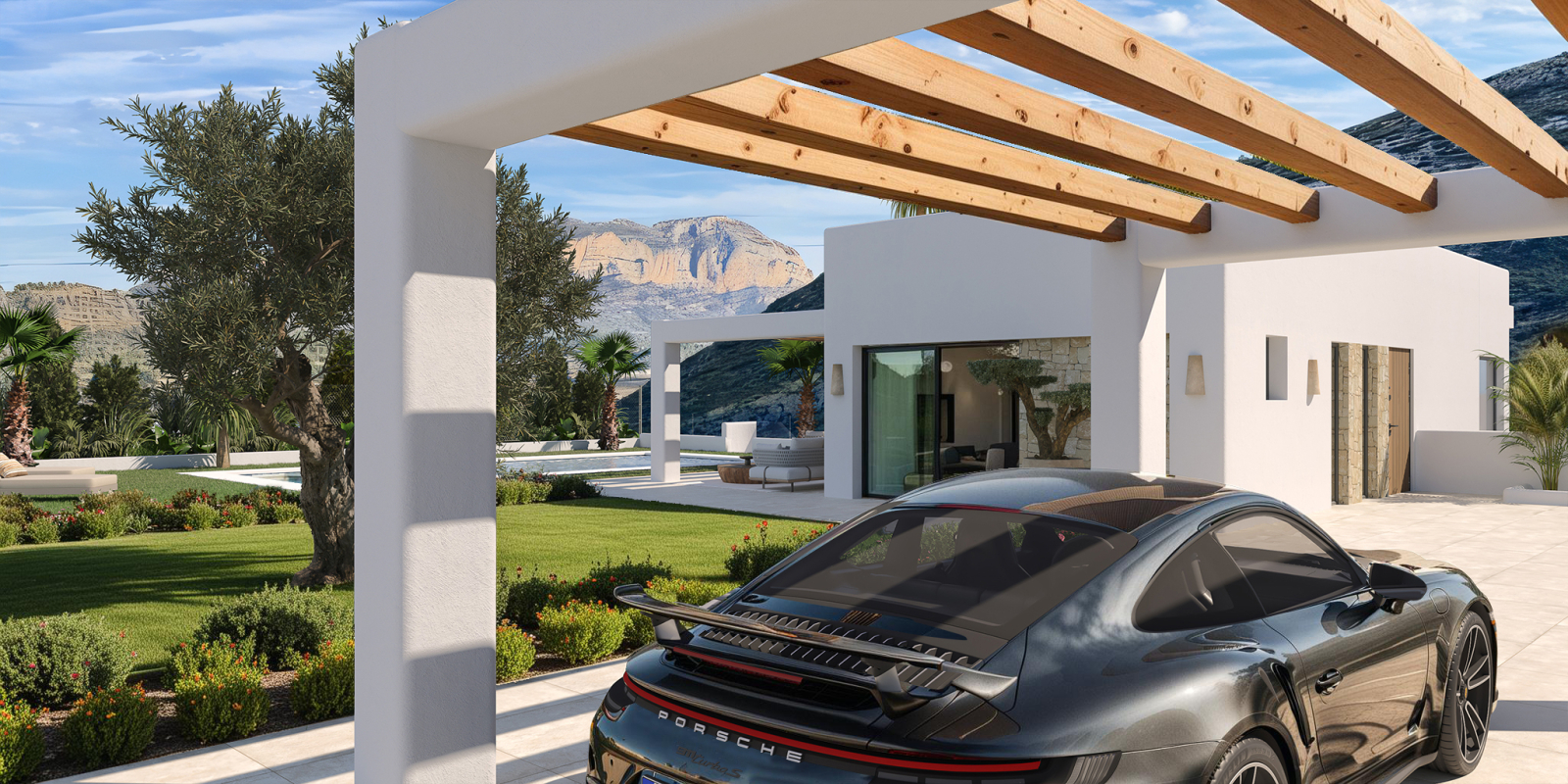 Villa neuve avec 4 chambres et 4 salles de bains, ensoleillée toute l'année