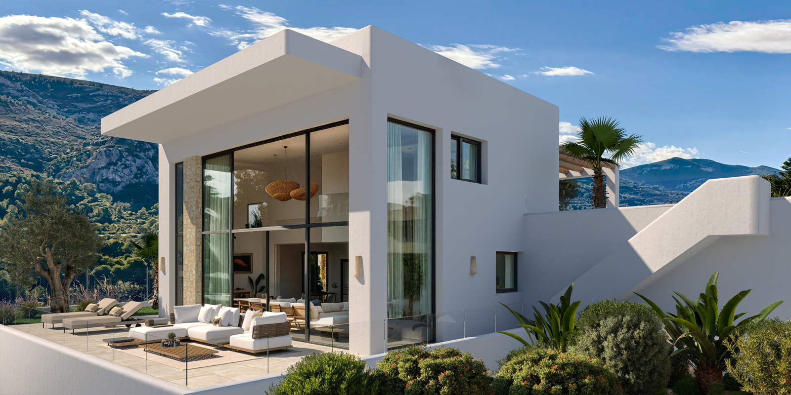 Villa neuve avec 4 chambres et 4 salles de bains, ensoleillée toute l'année