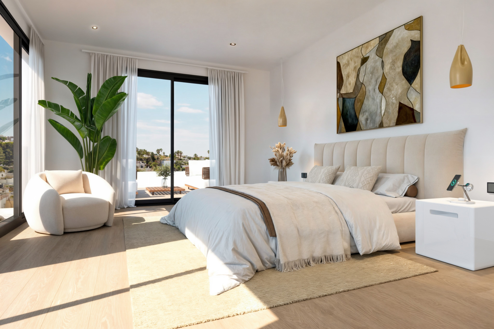 Villa neuve avec 4 chambres et 4 salles de bains, ensoleillée toute l'année