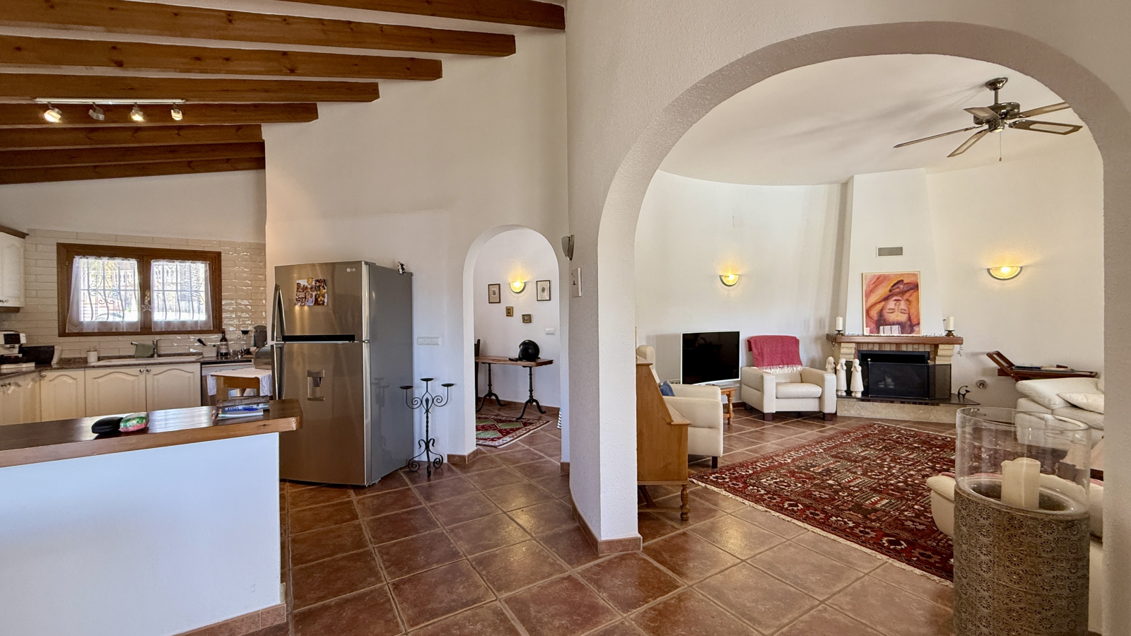 Villa en planta baja, totalmente equipada, con 3 dormitorios y privacidad