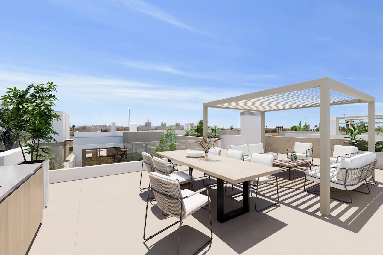 HA-LAN-451-E02 - Villen mit 3 Schlafzimmern, 2 Bädern, Dachterrasse, Tiefgaragenstellplatz und Gemeinschaftspool neben Serena Golf