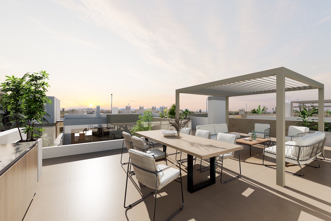 HA-LAN-451-E02 - Villen mit 3 Schlafzimmern, 2 Bädern, Dachterrasse, Tiefgaragenstellplatz und Gemeinschaftspool neben Serena Golf