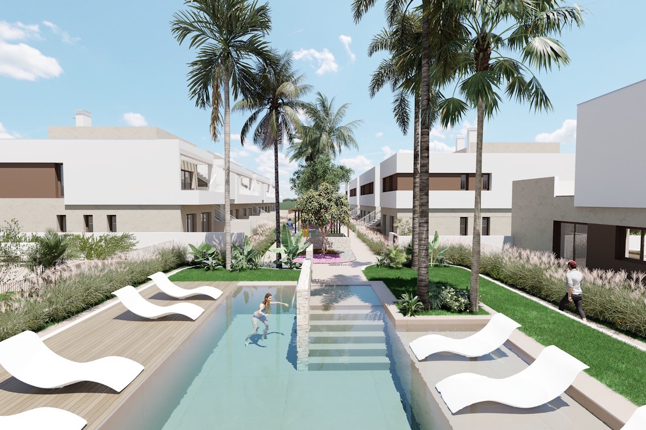 HA-LAN-451-E02 - Villen mit 3 Schlafzimmern, 2 Bädern, Dachterrasse, Tiefgaragenstellplatz und Gemeinschaftspool neben Serena Golf