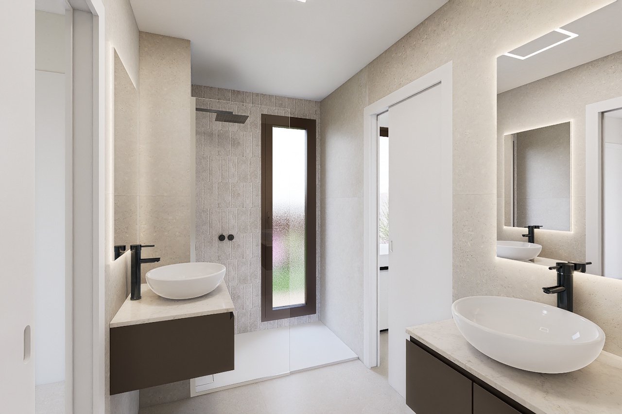 HA-LAN-451-E03 - Villen mit 3 Schlafzimmern, 3 Bädern, Dachterrasse, Tiefgaragenstellplatz und Gemeinschaftspool neben Serena Golf