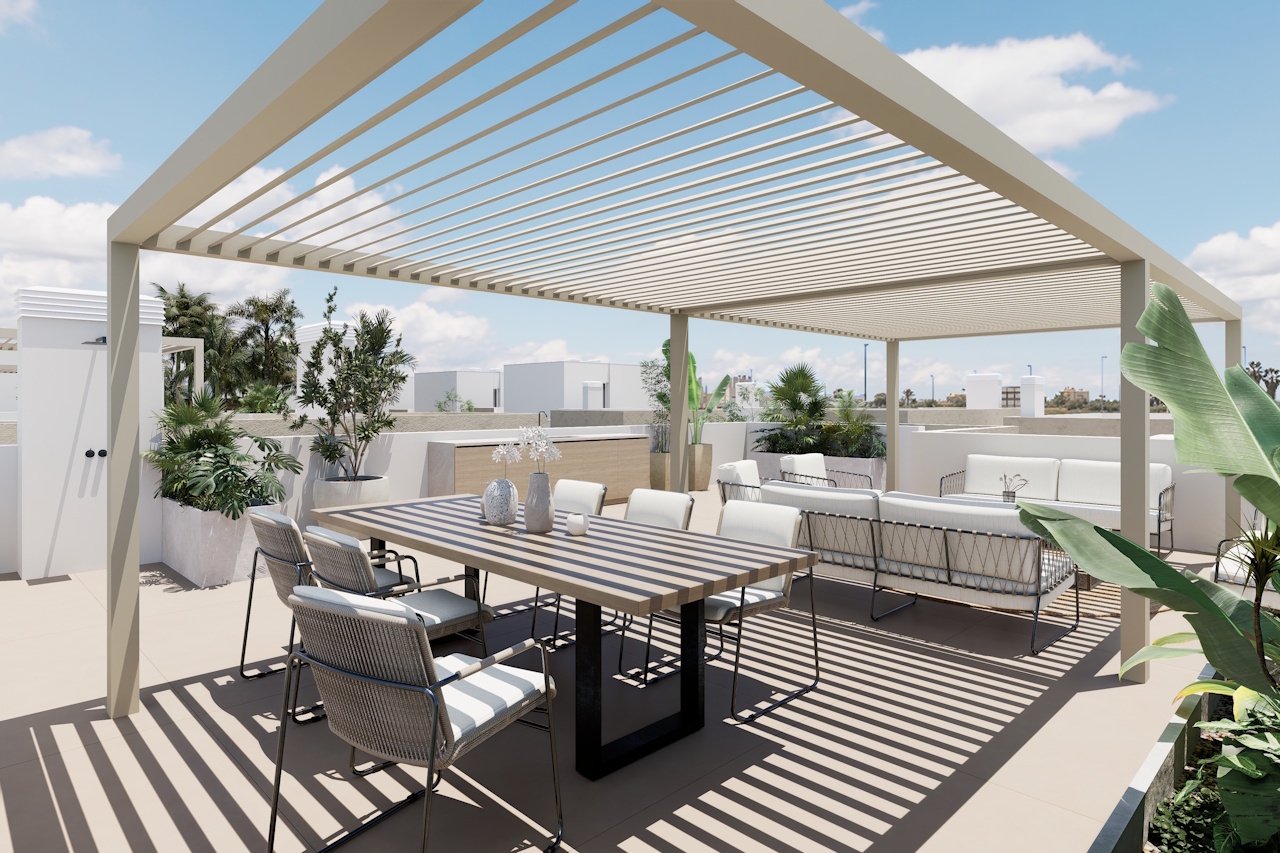 HA-LAN-451-E03 - Villen mit 3 Schlafzimmern, 3 Bädern, Dachterrasse, Tiefgaragenstellplatz und Gemeinschaftspool neben Serena Golf
