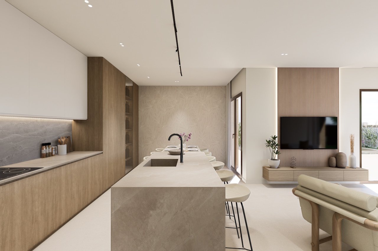 HA-LAN-451-E03 - Villen mit 3 Schlafzimmern, 3 Bädern, Dachterrasse, Tiefgaragenstellplatz und Gemeinschaftspool neben Serena Golf
