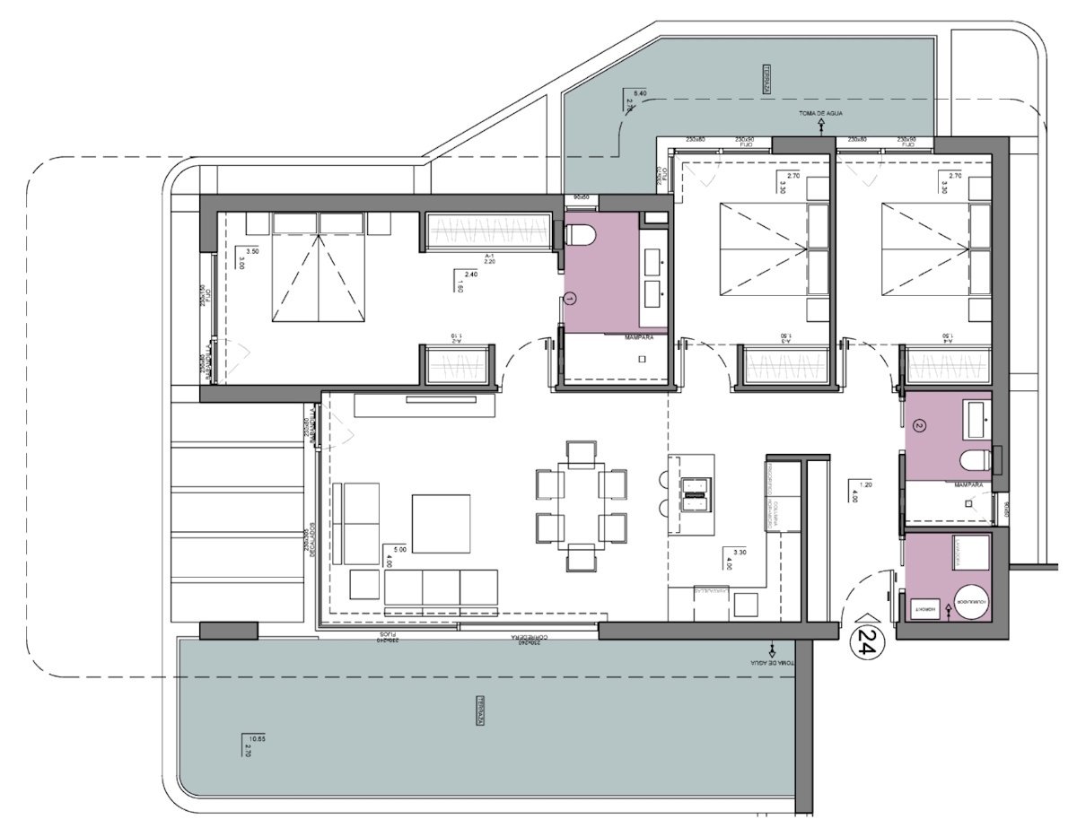 HA-CAN-160-A02 - Luxus-Wohnungen mit 3 Schlafzimmern, 2 Bädern und Meerblick in exklusiver Anlage mit Außenpools und Wellness-Bereich nur 900 m vom Strand