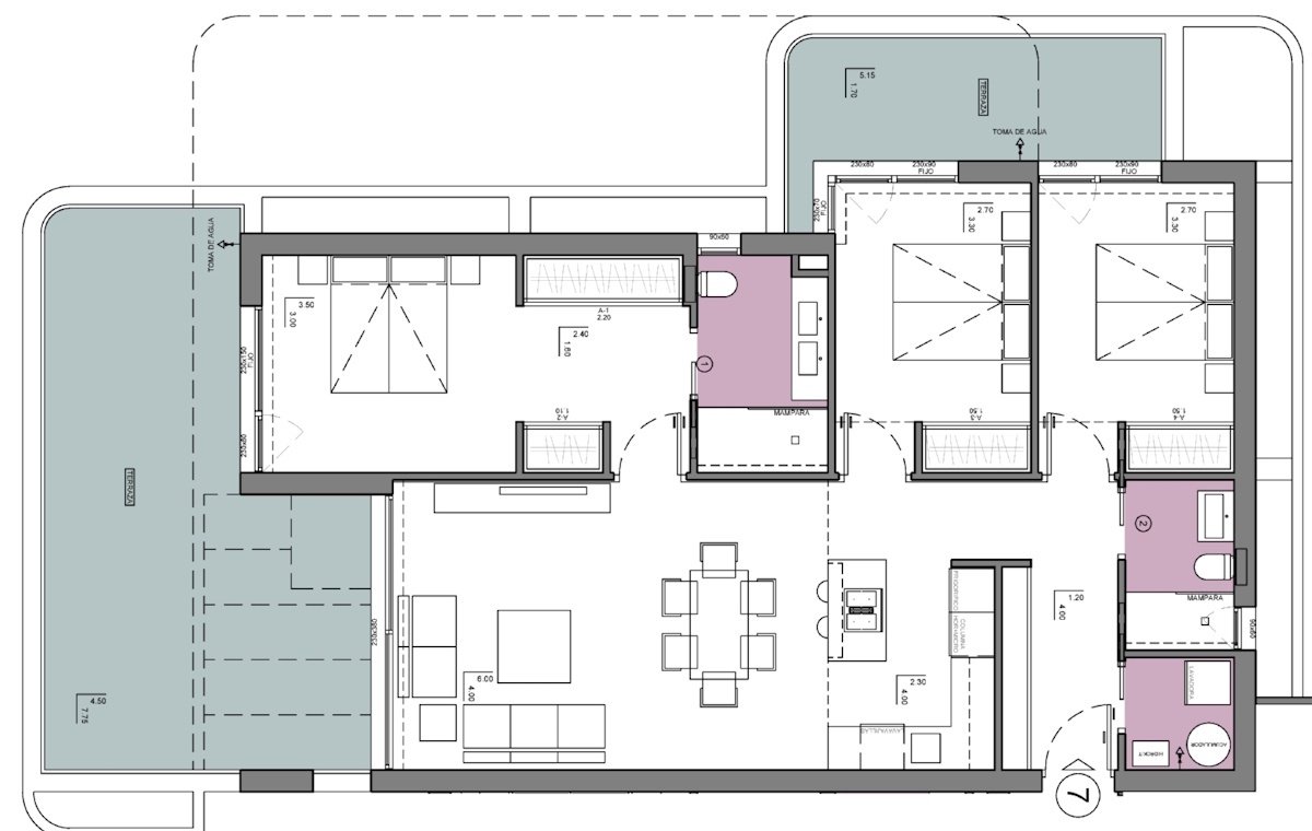 HA-CAN-160-A02 - Luxus-Wohnungen mit 3 Schlafzimmern, 2 Bädern und Meerblick in exklusiver Anlage mit Außenpools und Wellness-Bereich nur 900 m vom Strand