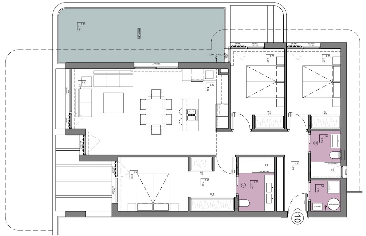 HA-CAN-160-A02 - Luxus-Wohnungen mit 3 Schlafzimmern, 2 Bädern und Meerblick in exklusiver Anlage mit Außenpools und Wellness-Bereich nur 900 m vom Strand