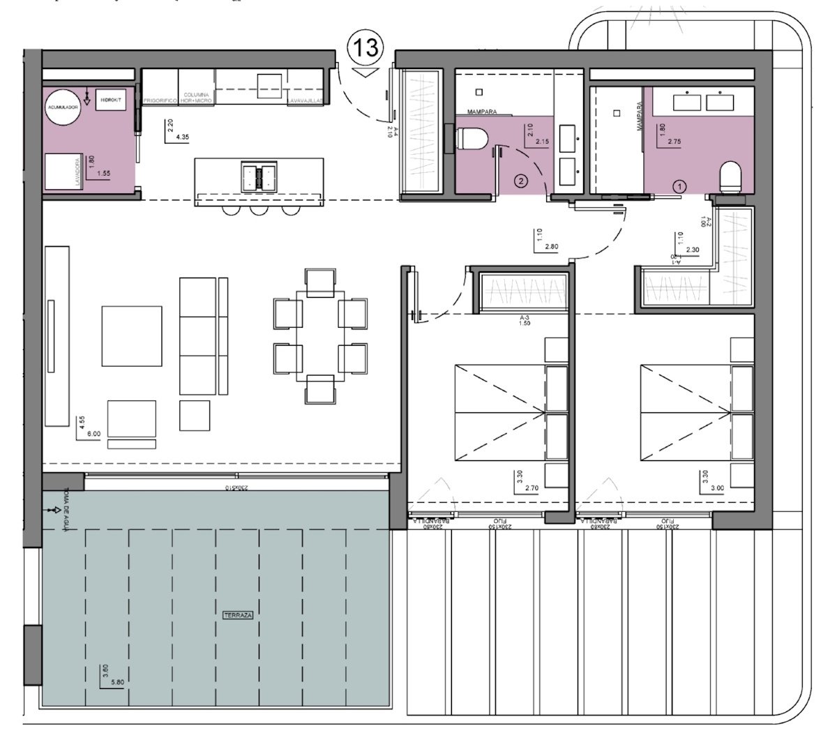 HA-CAN-160-A01 - Luxus-Wohnungen mit 2 Schlafzimmern, 2 Bädern und Meerblick in exklusiver Anlage mit Außenpools und Wellness-Bereich nur 900 m vom Strand